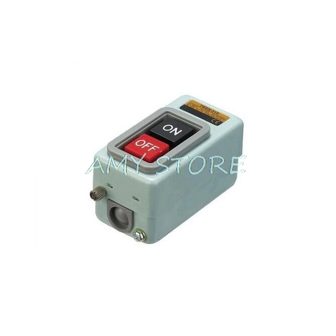 Metal Case Three Phases 3P Motor Control Start Stop ON/OFF Latching Switch AC 380V 15A 2.2KW TBSN-315 Power Pushbutton Switch