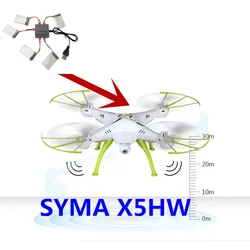 Syma X5HW X5HC 3.7V 500mAh bateria Lipo W/ 5 W 1 ładowarka USB bilans dla RC Quadcopter akcesoria 5 sztuk/partia