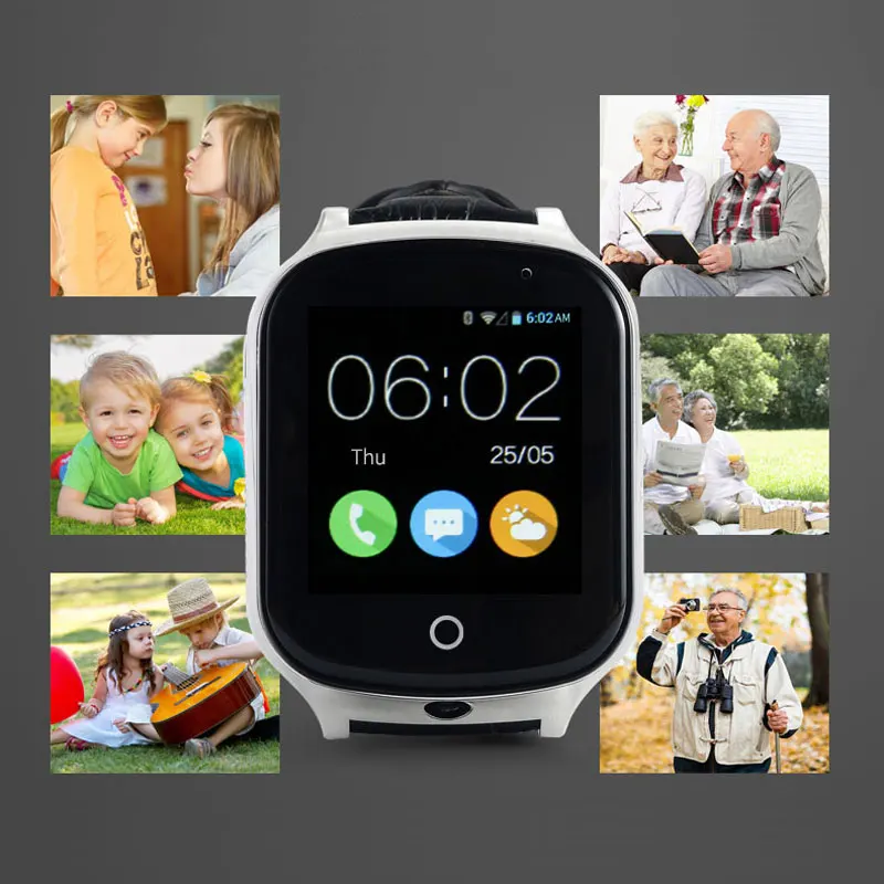 

Latest 3G GPS Smart Watch GPS+WIFI+LBS GPS Tracker Touch Screen Positioning Device SOS Tracker for Kid Old Man Anti-Lost Monitor