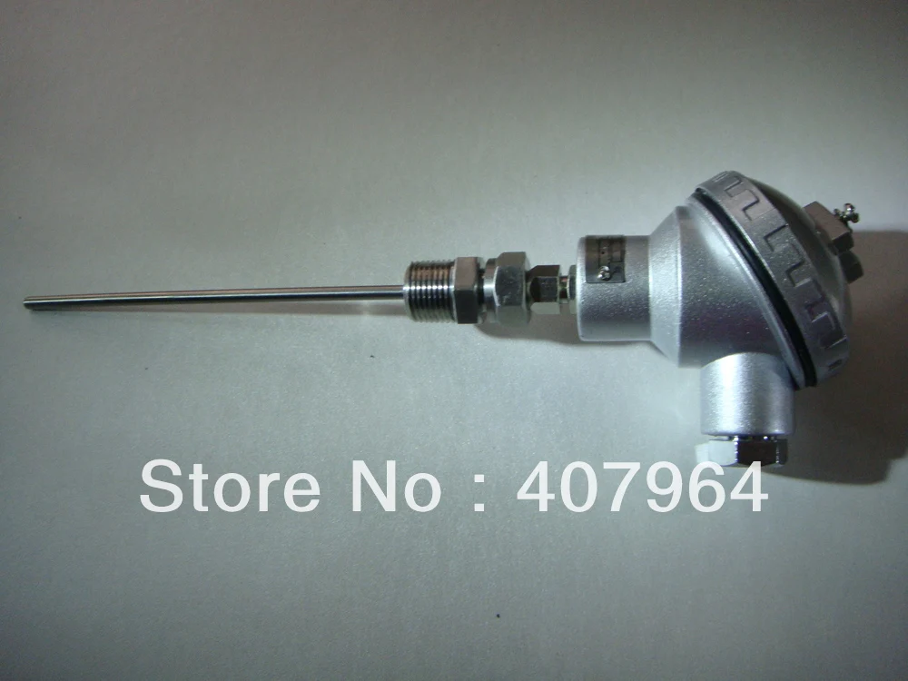 

5*200mm SS 304 sheathed Pt100 bulb resistance with 1/2NPT thread 4-20mA output