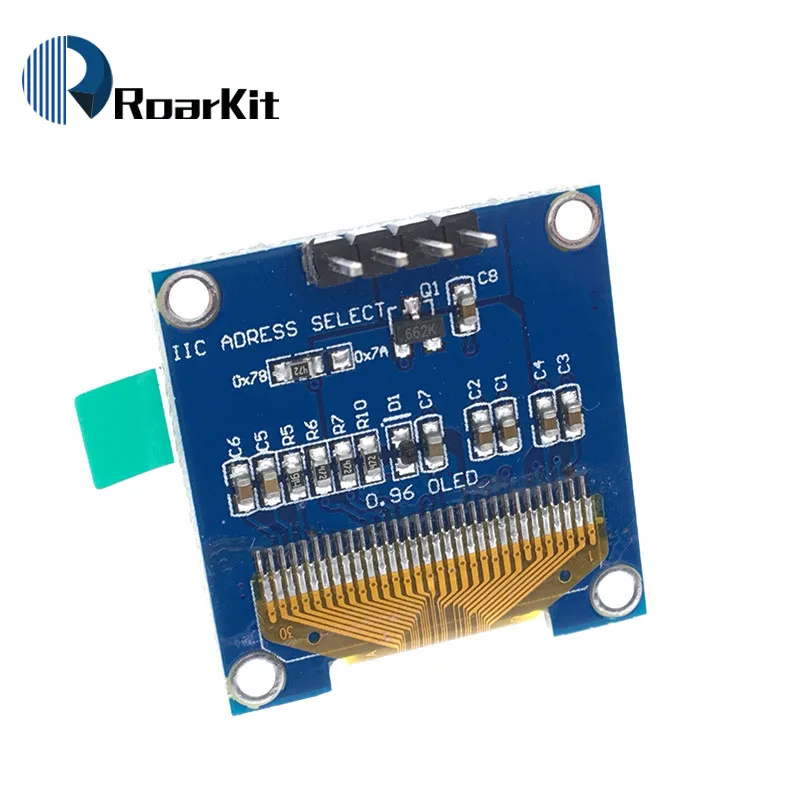 Imagem -04 - Módulo de Exibição Oled para Arduino Cor Branca e Azul 0.96 in 128x64 Amarelo Iic I2c Comunique-se 4pin