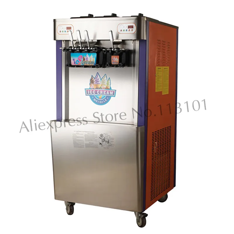 Soft Serve Ice Cream Machine Commercial Sundae Equipment FOUR Flavors Intelligent Operation Brand New