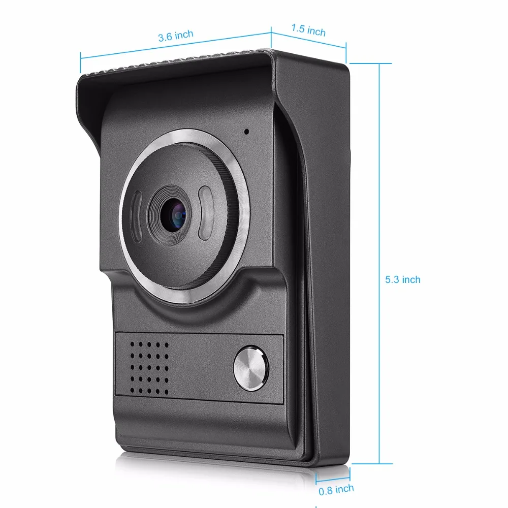 7 inch video door phone system video intercom doorbell video doorphone kit 1 LCD Monitor+1 IR Night Nision Camera for home villa