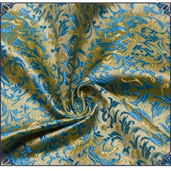 Yellow wheat floral pattern 3D jacquard yarn dyed Satin fabric for Sewing Accessories, Coat Dress Skirt sofa cushion, Curtain