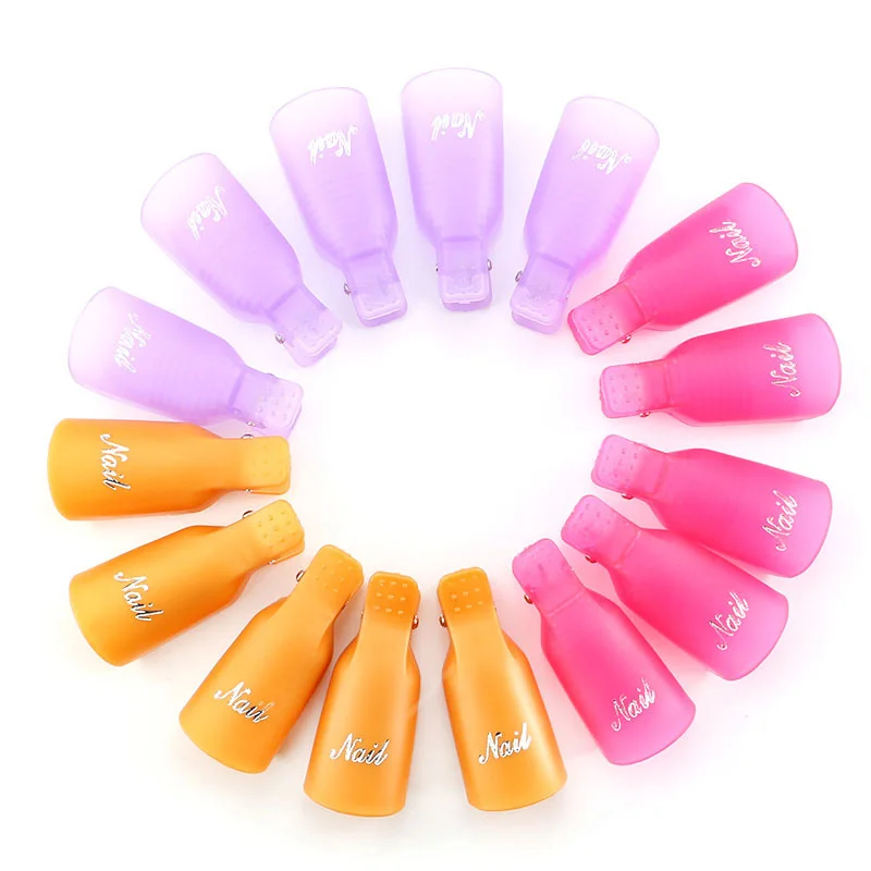 พลาสติก Nail Art Soak Off Cap Clips UV Penghapus Kuteks Gel Wrap เครื่องมือของเหลวสำหรับกำจัดเจลแต่งเล็บเครื่องมือ