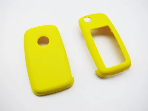 

Remote Flip Key Cover Case Skin Shell Cap Fob Protection Yellow for VW MK6 SEAT SKODA