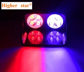 Higher star 8W Led Car Windshield Strobe warning light with cigar lighter switch,dash Emergency light ,install by 3 suckers