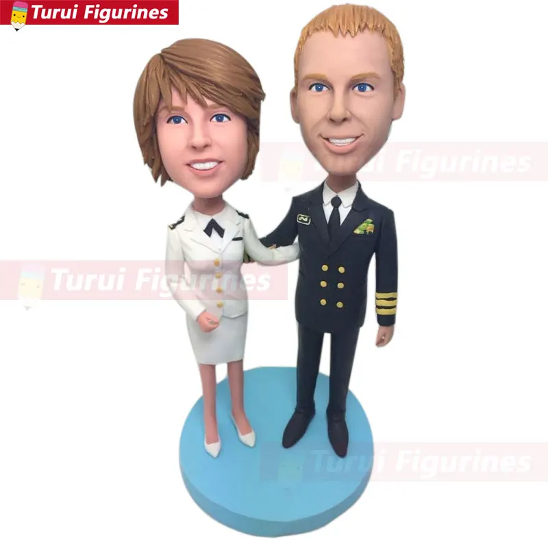 Personalized Wedding Cake Topper Custom Bobble Head Clay Figurine Based on Customers' Photos Anniversary Gift Wedding Gift Valen