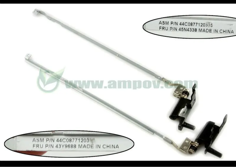 

New Notebook Laptop LCD Hinges for Lenovo SL400 Series - 43Y9688 45N4338 44C0878 13N0-5EA0402 13N0-5EA0302 44C0878091121