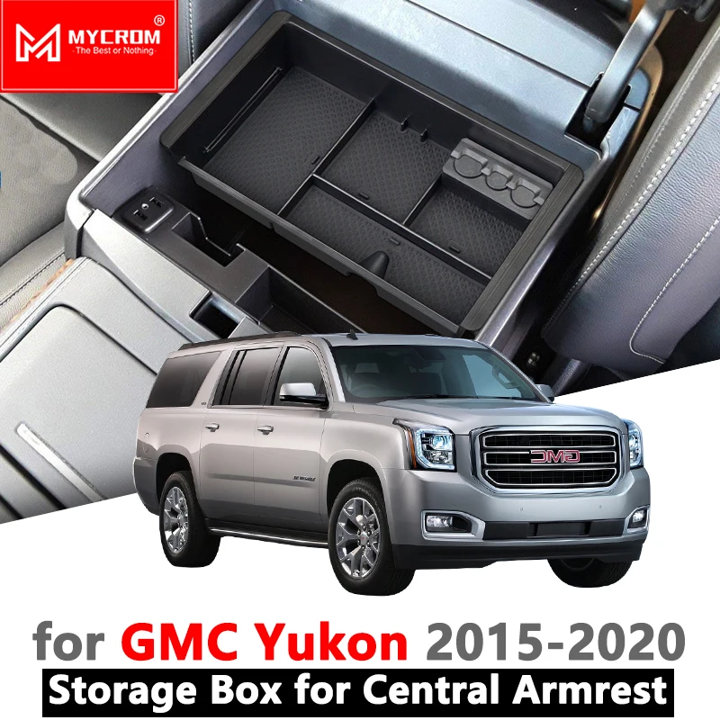 Bracciolo Box Storage Car Organizer Accessori per GMC Yukon 2015 2016 2017 2018 2019 2020 Stivaggio Riordino Styling K2UC/G