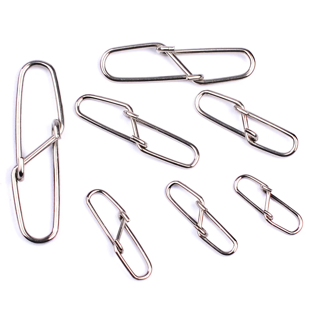 20pcs Stainless steel super ribbed pins bait pin Safety Pin Stainless Steel Fishing Hook Line Connector Snap Accessories