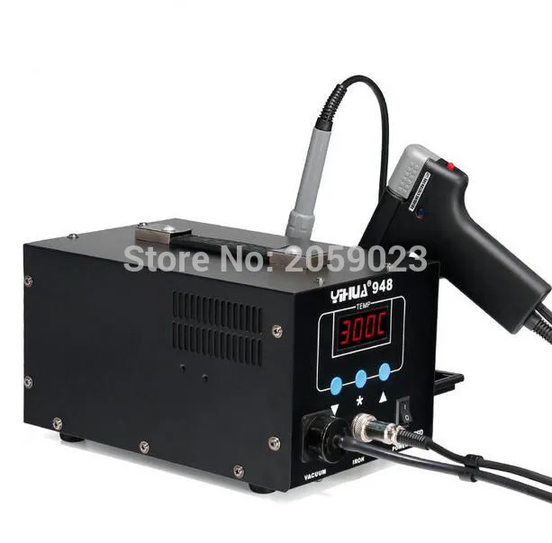 YIHUA-948 Digital Tin Gun Desoldering Station Suction Gun LED Welding Station 2 in 1 Smart Suction Rework Station