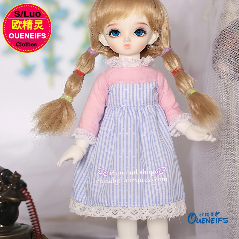 

BJD SD Doll Clothes 1/6 Cute Pink Girl Dress Girl Style Toys For Vloks Or Yosd Body YF6-15 Doll Accessories