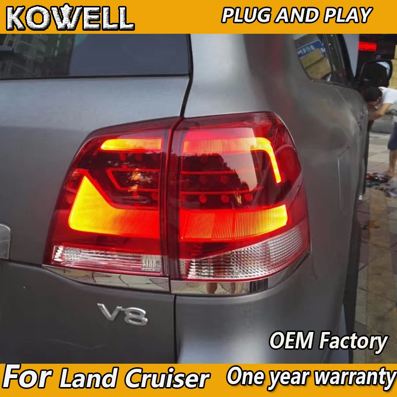 

KOWELL Car Styling for Toyota Land Cruiser Taillights 2012 Land Cruiser LED Tail Lamp Rear Lamp DRL+Brake+Park+Signal led light