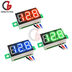 DC 0-30V 3 Wires 0.36'' LED Digital Voltmeter Voltage Meter Module Tester Monitor 3-Digital Display Voltmeter Panel 5V 12V 24V