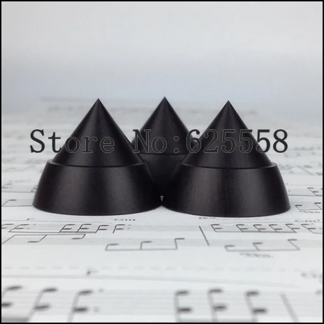 4 Pair 23mm*19mm Ebony tube amp speaker amplifier CD HIFI shock spikes diy amplifier wood feet spikes self-adhesive