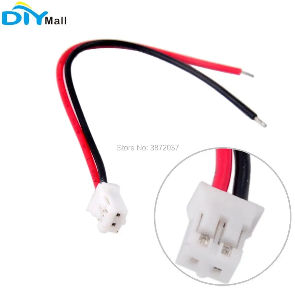 10pcs/lot UL1007-26AWG JST-PH2.0mm 2P 2Pin Plug Terminal Cable Electronic Wire