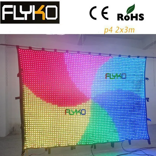 DIY image Led starry lighting curtain warm Light soft led video curtain cloth