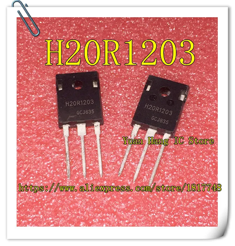 

10PCS/LOT IHW20N120R3 H20R1203 H20R120 20A 1200V TO-247 High power triode of induction cooker