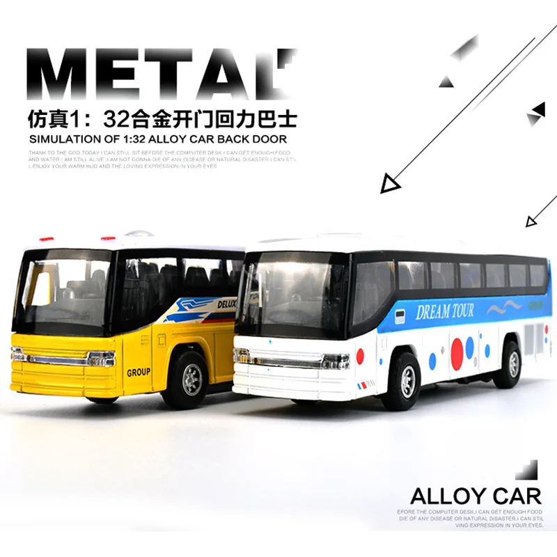 

Sightseeing single-deck buses model, alloy bus model toys,Pull Back car,Acousto-optic back in tourist car,Children's toy cars.