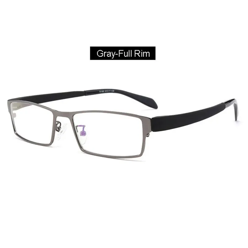 Men Alloy Eyeglasses Frame for Men Eyewear Flexible Temples Legs IP Electroplating Alloy Material,4 Styles,4 Colors