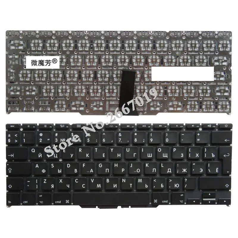 

RU Black New FOR Apple For MacBook Air A1370 A1465 MC505 MC506 MC968 MC969 Laptop Keyboard Russian (only for 2011. 2012. 2013)