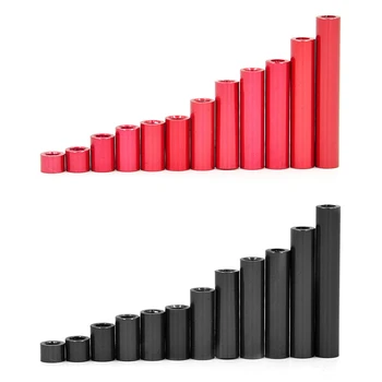 알루미늄 기둥 막대, M3 * 4, 5, 8, 10, 12, 15, 20, 23, 25, 30, 35, 37, 40/50, OD = 5mm, 10 개 알루미늄 스탠드오프 스페이서 스페이싱 나사 너트  Best5