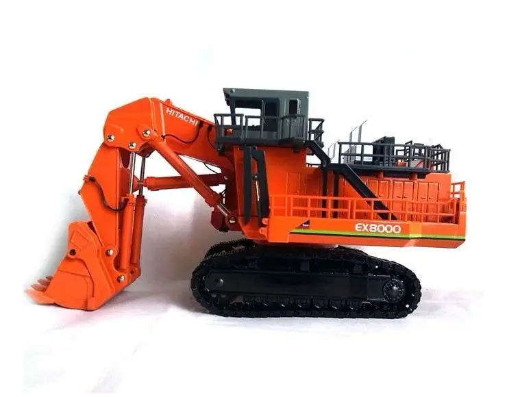 Collectible Diecast Toy Model Gift 1:87 Scale Hitachi EX8000 Hydraulic Excavator Engineering Machinery Alloy Model Toy