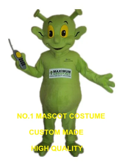 

Green Alien Mascot Costume adult size factory custom extraterrestrial intelligence beings theme anime cosplay costumes 2955