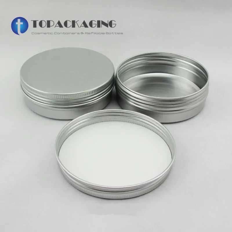 

50PCS/LOT-100G Cream Jar,Aluminum Cosmetic Container,Empty Lotion Canister,Sample Mask Sub-bottling,Screw Cap Pot