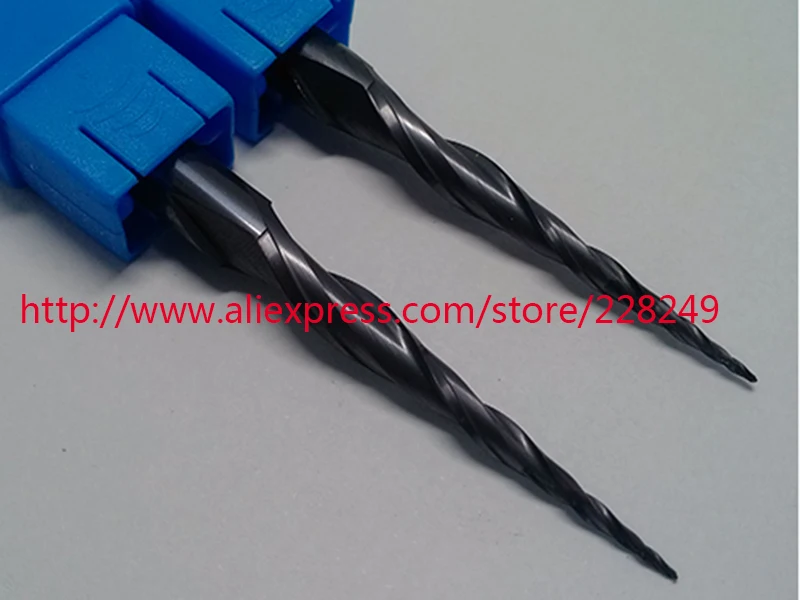 1pc R0.5*D8*45*85L*2F HRC55 Tungsten solid carbide Coated Tapered Ball Nose End Mills CNC milling cutters
