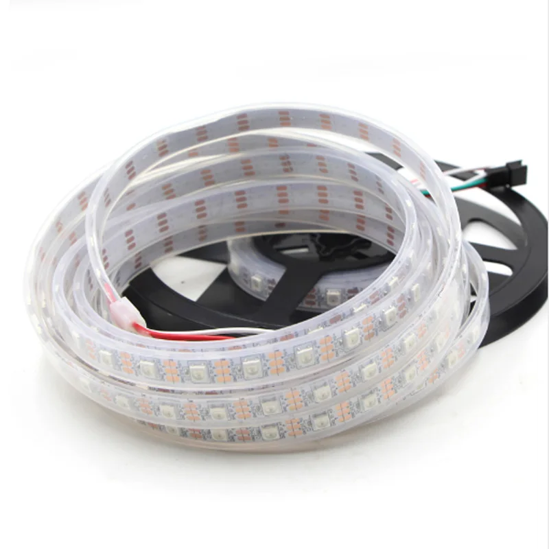 WS2812B dream Full Color LED Pixel Strip DC5V 0.5M-5M White/Black PCB 30/60/144LEDs/M IP30/IP65/IP67 Waterproof RGBIC LED Tape