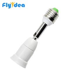 E27 to E27 LED New Flexible Lamp base Bulb Socket PC+ aluminum White With 10CM Extension Light Holder Converters