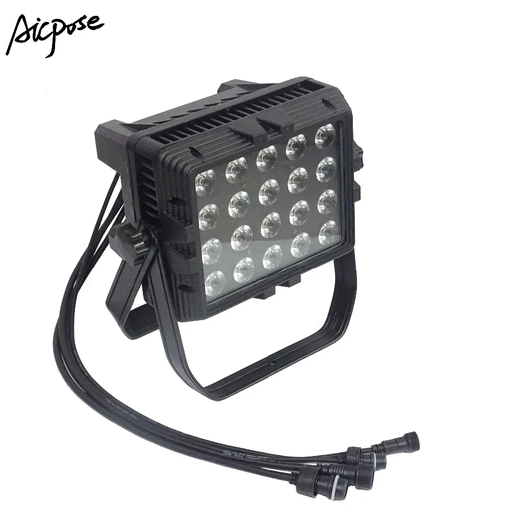 20x18w IP65 Waterproof Outdoor Wall Wash Light RGBW 4in1/RGBWA 5in1/RGBWA UV 6in1 Led Waterproof Stage Lighting Square Par Light