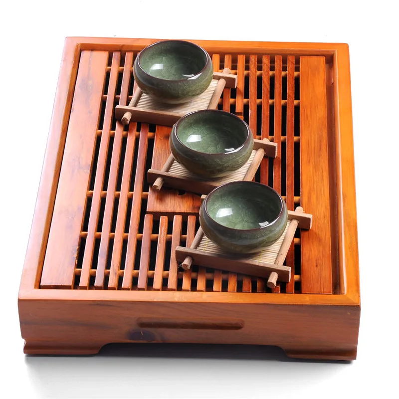 

200pcs Bamboo Tea Cup Mat Square Coaster set Handmade Place mat For Kungfu Tea Set Kitchen Accessories Drink Tea Tools