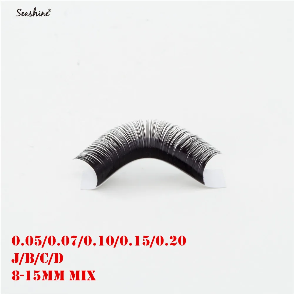 Seashine Individual lashes J B C D L Mix Trays Faux Eyelash Extensions Wholesales Natural Soft False Eyelash Extension Supplies