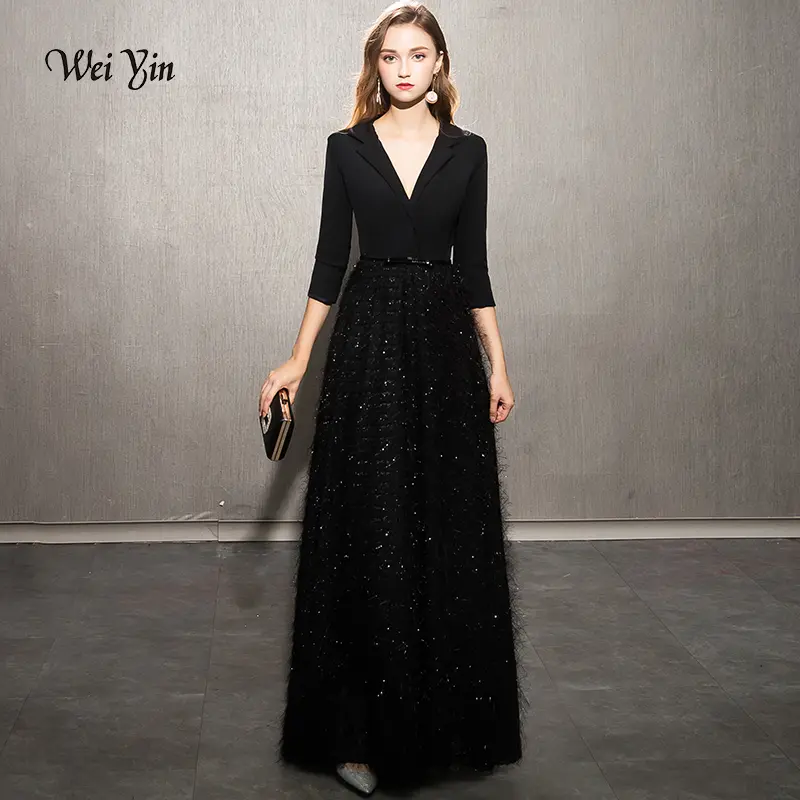 Elegant Black Formal Gown Party Dresses Evening Wear main image 1