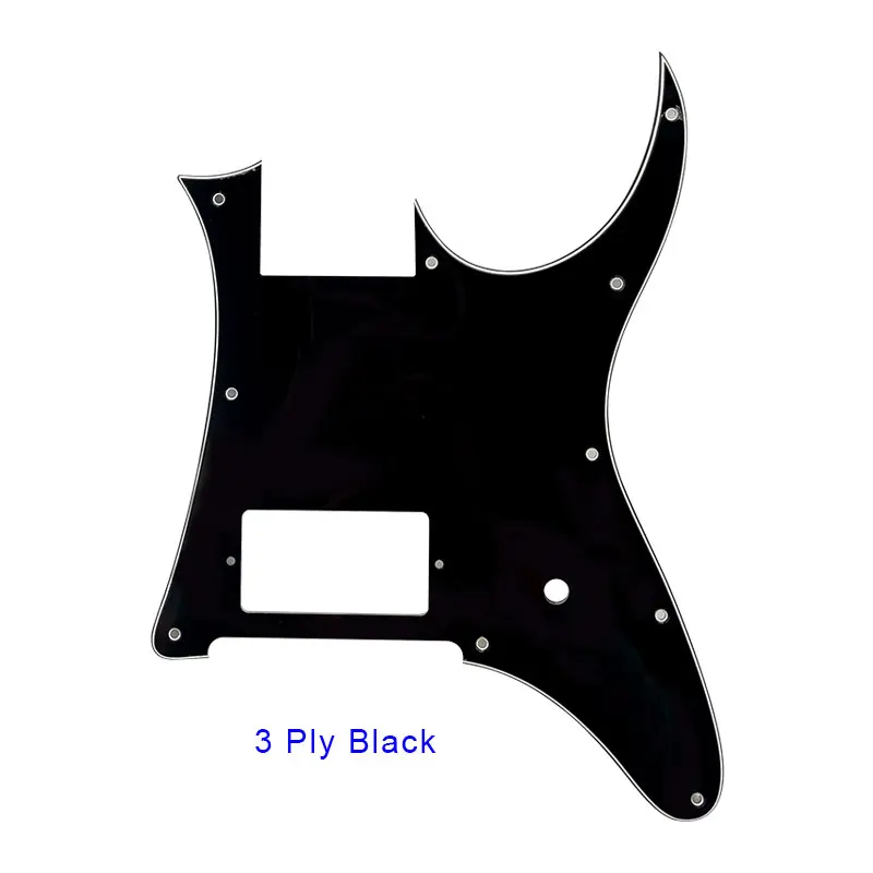 Pleroo Custom Guitar Parts - For MIJ Ibanez RG 350 EX Guitar Pickguard Blank With Bridge Humbucker Pickup Scratch Plate Black