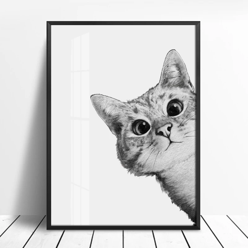 Woodland Lovely Cats Posters and Prints Wall Art Canvas Painting Nursery Animal Picture For Living Room Scandinavian Home Decor