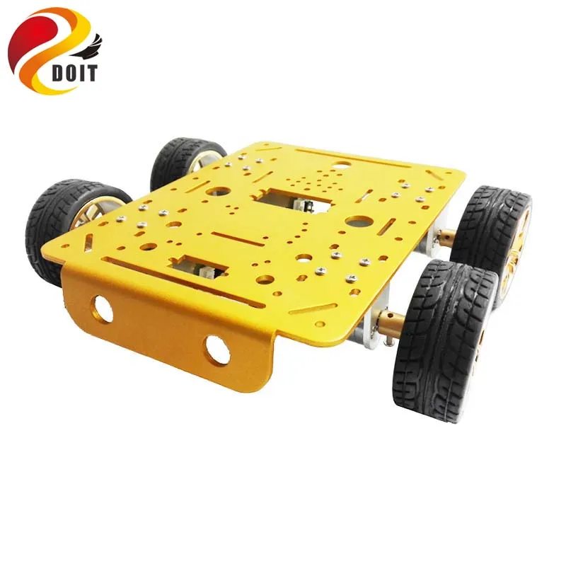 

Original C300 Aluminum Alloy Metal 4WD Wheel Car Chassis Development Kit Remote Control DIY RC Toy Smart Track Model