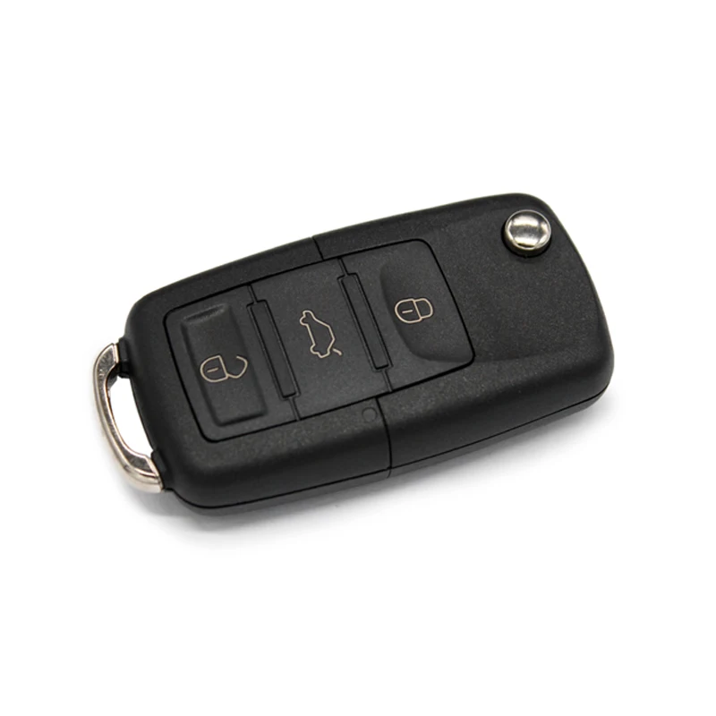 HAUSNN 3 Button Key Case Folding Car Remote Flip Key Shell Case Fob For Volkswagen Jetta Golf Passat Beetle Polo Bora