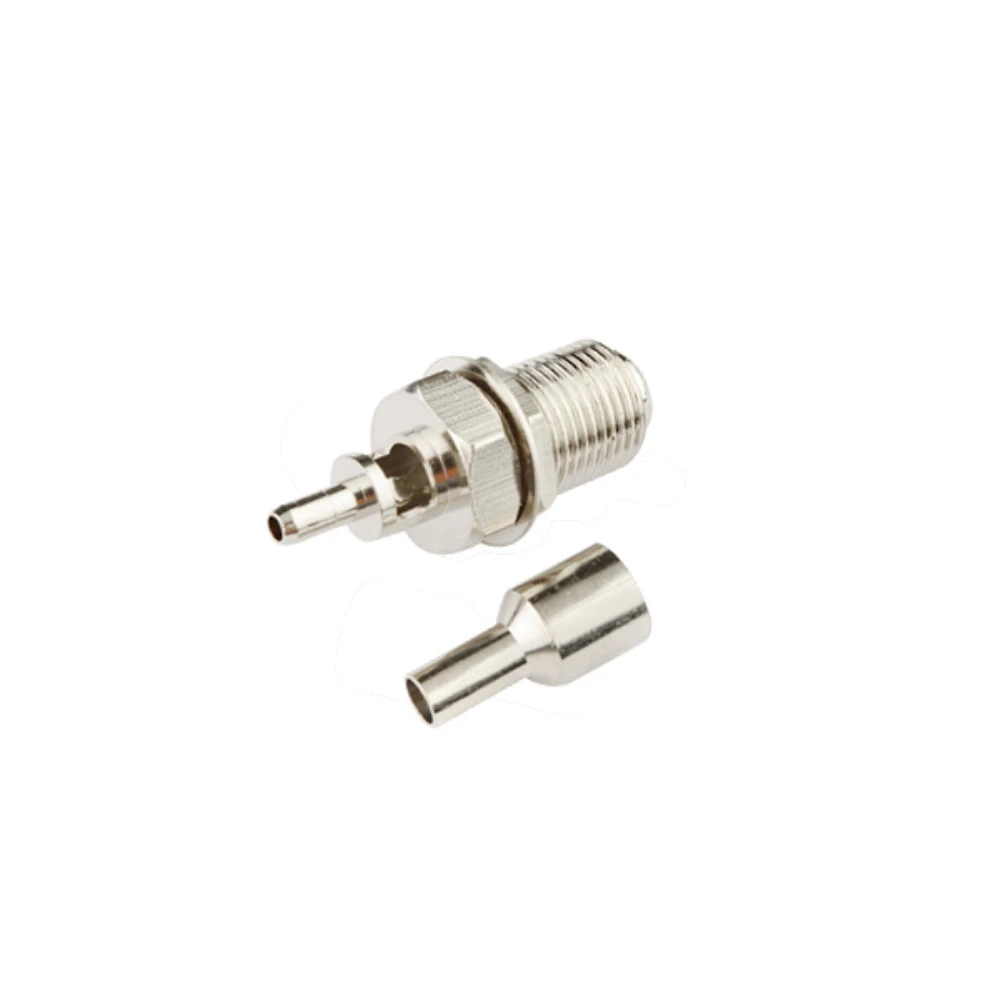 Eightwood 5pcs F Bulkhead Jack Female Socket RF Coaxial Connector Crimp for RG174 RG178 RG316 1.13 1.37mm LMR100 Cable 75 Ohm