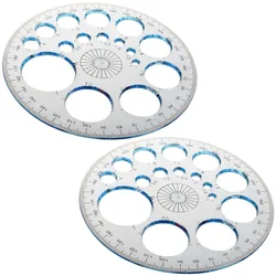 Pack of 2 360 Degree Protractor and Circle Maker