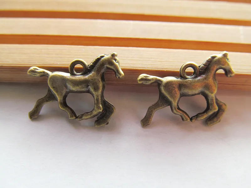 100pcs 14.60mmx20.20mm Antique silver tone/Antique Bronze Cute Horse Pendant Charm/Finding,DIY Accessory Jewelry Making