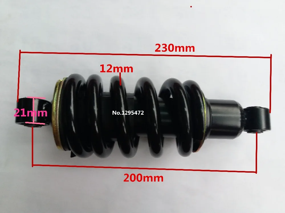 200mm   SHOCK ABSORBERS EYE TO EYE  12mm spring  for yamaha  LC135  LC150   ATV  scooter  Dirt Bike  motorcycle black
