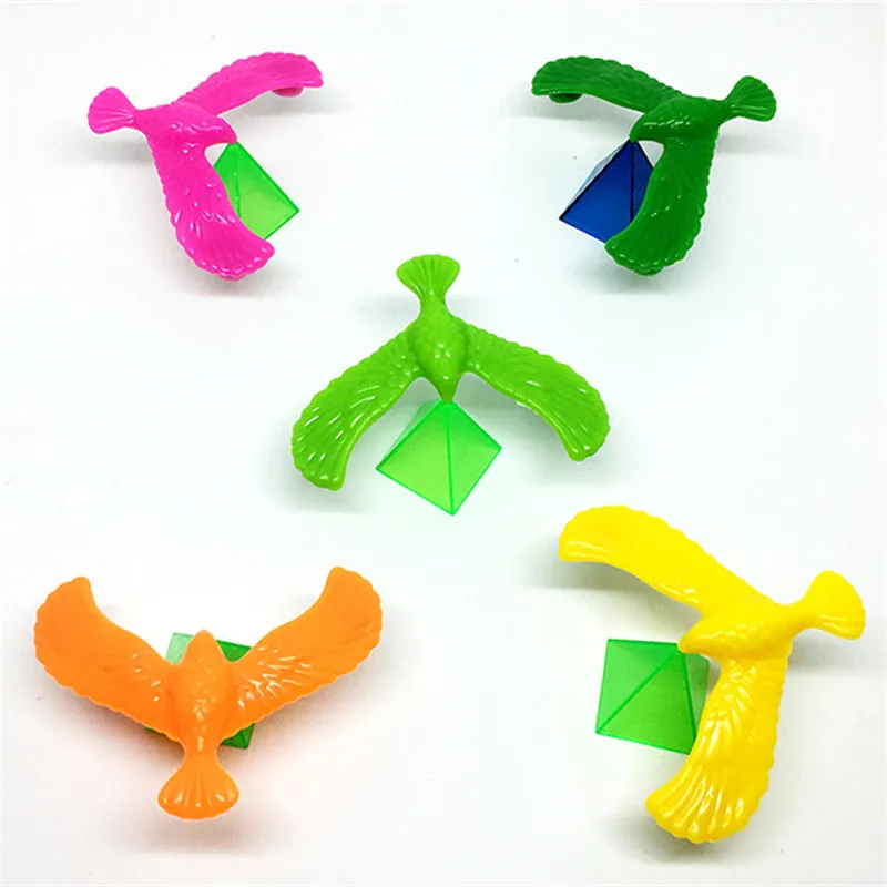 3pcs Plastic Mini DIY Balancing Bird Toy Desk Crafts Display Decor Children Gift Puzzle science teaches tumbler toys