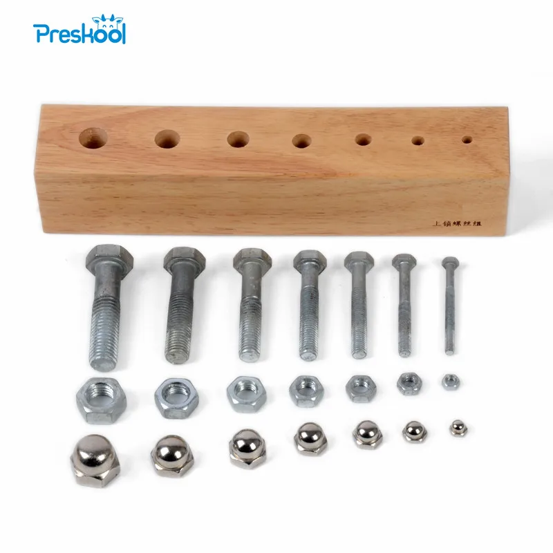 

Baby Toy Nuts and Bolts Montessori Sensorial for Early Childhood Education Preschool Training Learning