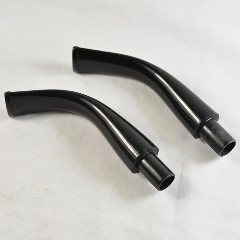 3pcs Ebonite Vulcanizates Mouthpieces Stem for Tobacco Smoking Pipe Black