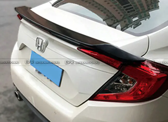 Car-styling For Honda 10th Generation Civic FC Carbon Fiber RS Style Rear Spoiler Fibre Trunk Wing