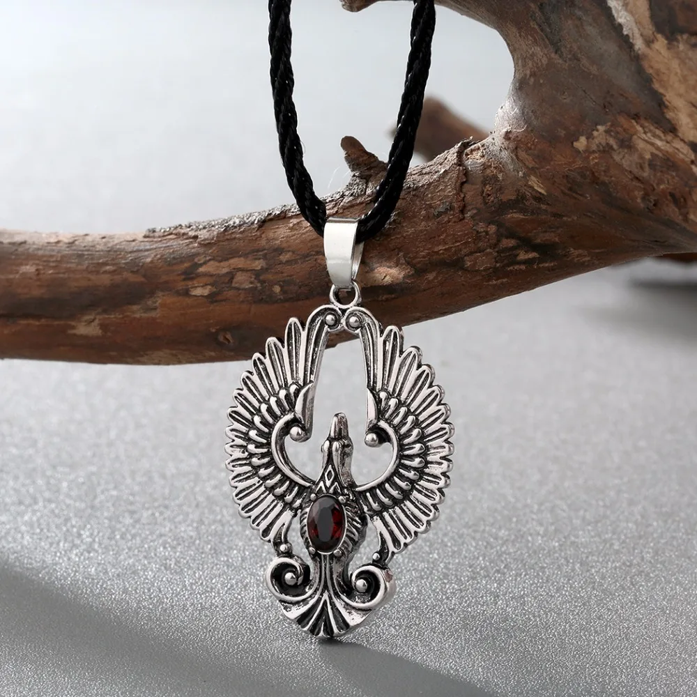 QIMING Phoenix Bird Pendant Necklace Chokers Eagle Pendant Beautiful phoenix birds Charm Women Jewelry Boyfriend Collar